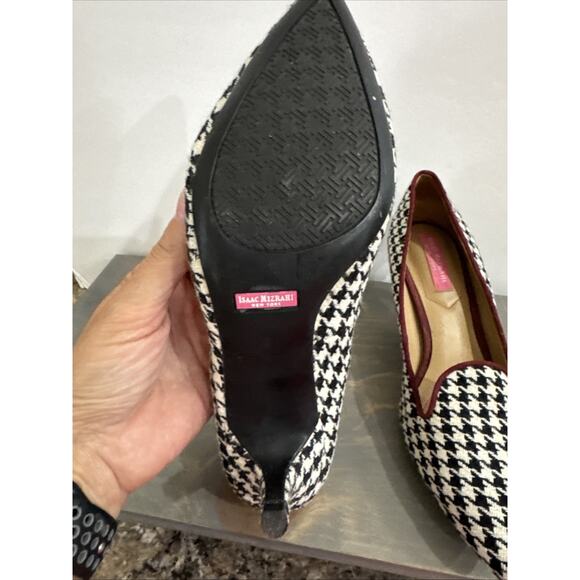Isaac Mizrahi Joy2 Woman’s Size 6 Black/White Houndstooth Pumps W/Box EUC - Picture 9 of 14